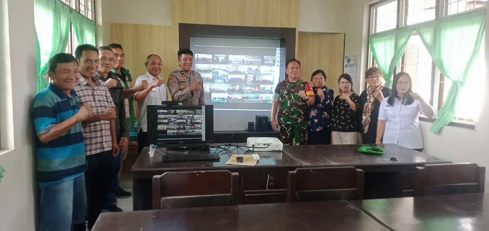 Polsek Kawangkoan Hadiri Zoom Panen Raya dan Pengumuman Swasembada Pangan Bersama Presiden RI